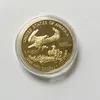 10 pcs non mageitc em deus confiança liberdade 2016 bronze núcleo real banhado a ouro liberdade águia estátua lembrança 32,6 mm Comemorativa decoração colecionável moeda