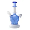 GB079 About 8.46 Inches Height Glass Water Bong Dab Rig Smoking Pipe Bubbler 14mm Male Dome Bowl Down Stem Dropdown Quartz Banger Nail