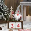 Calendario delle decorazioni natalizie Babbo Natale in legno Auto Decorazioni per la casa Regali dell'anno 2021 Conto alla rovescia