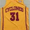 Nikivip Custom Georges Niang Iowa state College Basketball Jersey Men's All Stitched White Yellow Any Size 2XS-5XL Name And Number Top Quality