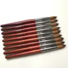 Acrylic Nail Brush Round Sharp 12#14#16#18#20#22#24 High Quality Kolinsky Sable Pen With Red Wood Handle For Professional Painting Manicure Salon Tool Tips