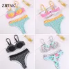 Miyouj Ruffle Bikini Off Shouldell Floral Swimsuit Bow Swimwear Push Up Biquini Feminino Bathing Suit Women Bikini Set 210305