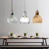 luminaire en verre ambre