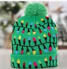 LED Light Up Hat Beanie Dzianiny Kolorowe światła Xmas Unisex Winter Snow Cap