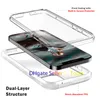 Voor iPhone 12 Case Clear 360 Full Body Cell Phone Cases Dual Layer Beschermhoes Ingebouwd scherm Compatibel met Samsung S21 Ultra