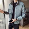 Vår Höst Casual Jackor Män Solid Fashion Slim Bomber Jacka Män Överrock Vattentät Lapel Jackor Man Kläder M-4XL 210527