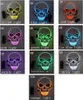 Máscara de Halloween LED Glow Skull Masks para niños NewYear Night Club Masquerade Cosplay Disfraz LLD10320