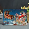 Boże Narodzenie retro plakat vintage malowanie cyny znak na garaż uliczny dom kawiarnia bar mężczyzna jaskinia farma dekoracji ściennych rzemiosła Metal Santa Claus Moose Decor 8x122