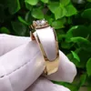 18K Geel Goud Karaat Diamanten Ring Voor Mannen Fijne Anillos De Bizuteria 18K Goud Edelsteen Verlovingsringen voor Mannen Sieraden Doos