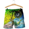 PLstar Cosmos Animal Bass Marlin Fishing Fisher Camo NewFashion 3Dprint Uomo / Donna Estate Divertente Casual Beach Pantaloni corti M2 H1210