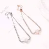 Woman Rhintone Zircon Heart Chain Bracelet Elegant Women Adjustable Jewelry
