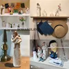 Fête des mères anniversaire Pâques cadeau de mariage nordique décoration de la maison personnes modèle salon accessoires famille Figurines artisanat 210727