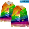 Free LGBT Flag Hoodies Sweatshirt For Lesbian Gay Pride Colorful Rainbow Clothes For Gay Home Decor Gay Friendly LGBT Equity X0629