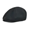 sboy Chapeaux Sboy VOBOOM Grande Taille Coton Noir Casquette Plate Béret Boina Chauffeur Chauffeur Golf Hommes Femmes 8 Panneau Bande Élastique Duckbill Ivy 321