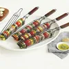 50 Stuks Mini Bbq Gereedschap Draagbare Outdoor Koken Barbecue Manden Grill Netto Handheld Metalen Mand Clip Rack296B2853052