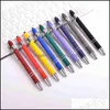 Escrita Escritório IndustrialCreative gradient cor haste de alumínio metal ballpoint suprimentos de imprensa caneta de escola negócio b6w2 penas cair de