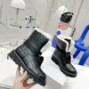 Lace Up Wool Ladies Boots Round Toe Flats Leisure Winter Boot Thick Sole Platform Shoes Black Leather Snow Shoe Women