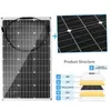 300W / 150W 18V painel solar semi-flexível Monocristalina Célula Solar DIY cabo à prova d 'água do carro de carro recarregável RV