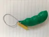 Designer Blank Decompression Edamame Toy Squeeze Pea Bean Keychain Anti-Stress Vuxen Gummi Boy Party Gift Gadget konstig