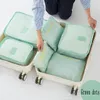 Duffel Bags 6 PCS/Set Travel Luggage Bag Clothes Tidy Organiser Handbag Closet Divider Organizer Container Packing Cubes Weekend
