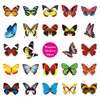 24PC Pack Coloré Papillon Stickers Muraux 5 Pouces Non-adhésif film électrostatique Chambre Fenêtres Décoration Statique Cling Autocollant Pour Surface En Verre