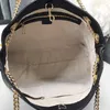 Sac de Shopping en cuir véritable pour femmes, sacs à bandoulière avec chaîne de styliste, fourre-tout à la mode, sacs à main avec Double lettre