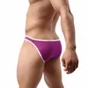 Onderbroek 4 stks / partij Sexy Mens Slips Lange Penis Pouch Ondergoed Ademend Smooth Homme Erotische Thongs Gay Slipjes