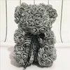 Haute qualité 18 couleurs rose ours en peluche chiffres cadeau Saint Valentin 25 cm fleur décoration artificielle noël pour les enfants de sexe féminin jouet en gros