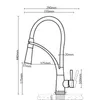 Черная хромированная кухонная раковина кран поворотные вытягивает дробить кухонный кран раковина крана установленная палуба ванная комната и холодная вода смеситель 211108