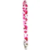 10st Red Flower Fashion Simple Chain Neck ID-kort Mobiltelefon USB Key Lanyard