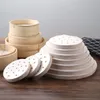 9 Zoll praktisches Kochpapier Bambusdampfer Dim Sum Papier Antihaft-Restaurantküche unter Dampfmatte 4000 Stück