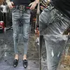 Jeans masculinos 2022 Skinny Primavera marca tornozelo-comprimento apertado calças casuais all-match moda oversize tempo limitado