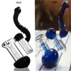 Dicke Glasölbrennerpfeife Bubbler Tabakrauchpfeife Kräuterwasserpfeifen Rauchende Glasbubblerpfeife