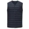 Spring autumn Men's Waistcoat Ultra Light Cotton Vest Men Without Collar Waterproof Sleeveless Warm Male Slim Clothes,B1992 210925