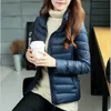 Kvinnor Plus Storlek Ultra Casual Light Winter Warm Duck Down Jacket Zipper Coats Stand Collar Slim Outwear Suit Parka Feminino Toppar 211007