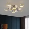 Sala de estar lâmpadas teto moderno e minimalista luz luxo atmosfera combinação casa inteira iluminação placa da lâmpada do teto vidro