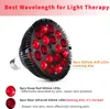 Red Light Therapy 660nm 850nm 36W 18LEDs Near Infrared Lamp Therapy with Socket for Home Use LED Infrared Bulb Therapy