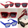 Lunettes de soleil millionnaire nouvelle couleur arrivée femme cadre carré rouge lentille noire femme lunettes de créateur Z1165w avec boîte d'origine