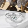 Anneaux de mariage Fleur d'été Secret 45 minutes Simulation Bague en diamant Amour Luxe