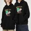 The Green Opossum City Drukuj Bluzy Mężczyźni Crewneck Kreskówki Bluzy Anime Soft Bluza Graficzny Luźny Mężczyzna Pulower H1227