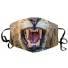 3D Baskı Komik Yüz Maskesi Koruyucu Kulak Asılı Kaplama Hayvan Baskı Yıkanabilir Kullanımlık Ağız Yetişkin Unisex Maskeleri 10 Stylesa54