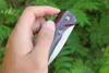 Specail Off Damascus Flipper Folding Knife VG10 Damascuss Steel Drop Point Blade Rosewood + Stainless Steels Handle Ball Bearing EDC Pocket Knives