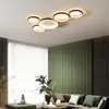 Modern Acrylic & Metal LED Ceiling Lamp Black Round Rings Aisle Parlor Bedroom Restaurant Cafe Lighting Fixture Lights