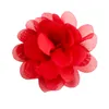 2 "ミニ12ソリッドカラーシフォン生地バラの花の付属の花のためのバラの花を飾る60pcs /ロット