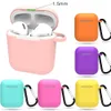 Coloful Air Pods Case Silicon Pouch voor Apple Oortelefoon Airpods Pro Set Protector Cover Skin Draadloze ARIBUDS MET METALE CEST