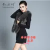 Dames bont faux herfst winter Europese imitatie Vest korte vrouwelijke Koreaanse versie van wollen haar splitsen nerts clip jas