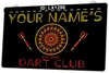 LX1296 Vos noms Dart Club Panneau lumineux double couleur Gravure 3D