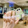 Oil painting flower bracelet Cell Phone Cases for 11 12 case x xr xs max female 7p/8plus soft