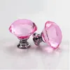 Diamond Crystal Glass Door Knobs Drawer Cabinet Furniture Handle Knob Screw Furniture Accessories 30mm Door Hardware #202116