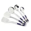 Super Quality Stainless Steel Cookware Set Shovel Rice Spoon Big Soup Spoon 5 Pieces Heat Resistant Nylon Handle Kitchenware